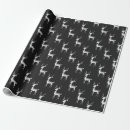 Search for white reindeer wrapping paper Black and white