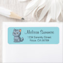 Search for blue cat return address labels Grey