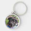 Search for black pug key rings Puppy