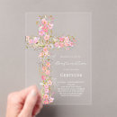 Search for pink confirmation invitations Elegant