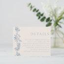 Search for floral enclosure cards Dusty blue