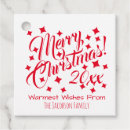 Search for christmas favour tags Red and white