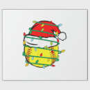 Search for softball christmas wrapping paper Santa