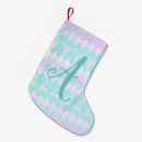 Search for teal blue christmas stockings Girly