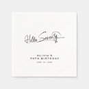 Search for 70th birthday napkins Black and white