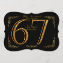 Search for 67th birthday invitations Gold