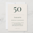 Search for classic formal 50th birthday invitations Minimalist