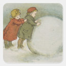 Search for children playing stickers Winter