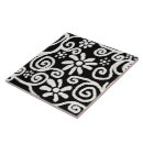 Search for black and white floral pattern tiles Flower