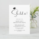 Search for she did it graduation invitations High school college university