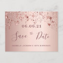 Search for 40th birthday postcards Rose gold