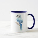 Search for blue jay bird mugs Watercolor