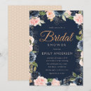 Search for navy and blush bridal shower invitations Elegant