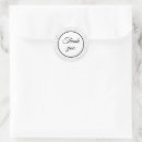 Search for black and white damask wedding stickers Thank you