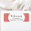 Search for candy cane return address labels Red