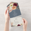 Search for dusty blue and burgundy wedding invitations Boho