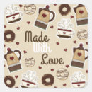 Search for cute coffee cup stickers Brown