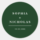 Search for emerald green wedding stickers Classic