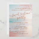 Search for palm birthday invitations Blush pink
