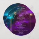 Search for purple and gold menus Rehearsal dinner