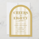 Search for cheers to 80 years birthday invitations Modern