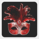 Search for red masquerade party stickers Black