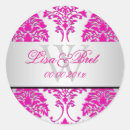 Search for silver hot pink stickers Damask