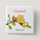 Search for pink owl badges Girl