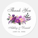 Search for purple floral wedding stickers Ultra violet