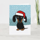 Search for black santa cards Dachshund