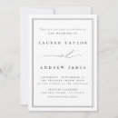 Search for lines wedding invitations Black and white