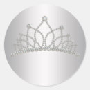 Search for diamond birthday party stickers Tiara
