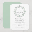 Search for wreath christening invitations Botanical
