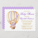 Search for purple hot air balloon baby shower invitations Teddy bear