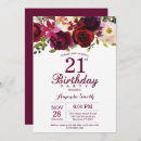 Search for burgundy 21st birthday invitations Twenty one birthday