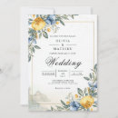 Search for blue and yellow wedding invitations Greenery