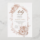 Search for gold foil baby shower invitations Baby in bloom
