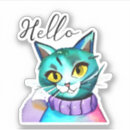 Search for saying hello stickers Blue