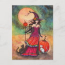 Search for moon cat postcards Witch