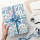 Search for animals of wild wrapping paper Blue