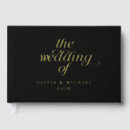 Search for black gold wedding guest books Modern