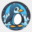 Search for penguin cartoon stickers Winter