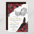Search for red gold masquerade party invitations Mis quince anos
