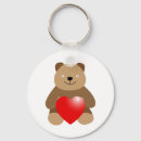 Search for bear with heart key rings Valentine