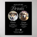 Search for dog signature drink wedding signs Black
