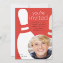 Search for boy bowling party invitations Modern