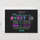 Search for glow 13th birthday invitations Pink