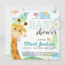 Search for giraffe baby boy shower invitations Modern