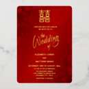 Search for double heart wedding invitations Red