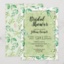 Search for green leaves bridal shower invitations Greenery
